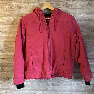 Dickies Winter Coat Pink Womens Quilted Lining Size Medium Work, Chore, Casual